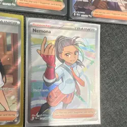 Pokemon Trainer Supporter Full Art Holo Card Lot Brassius Brock Tyme Eri Nemona - Image 5