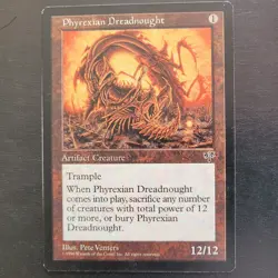 Reserved List Magic Card MTG - Phyrexian Dreadnought LP Authentic Rare Original - Image 1