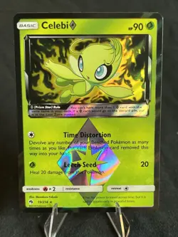 Pokemon TCG Celebi Prism Star Lost Thunder Holo Card 19/214 LP Condition - Image 1