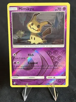 Pokemon Mimikyu TCG Reverse Holo Card 58/145 Sm-Guardians Rising - Image 1