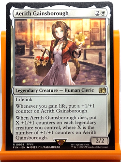 Magic MTG Final Fantasy Aerith Gainsborough #4 Rare FF7 Card Non-Foil - Image 1