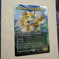 Miles “Tails” Prower FOIL and IN HAND Mythic Rare MtG Sonic Secret Lair SLD NM/M - Image 2