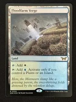 1x MTG Floodfarm Verge (Foil) - Duskmourn: House of Horror (DSK) #259 - Magic - Image 1