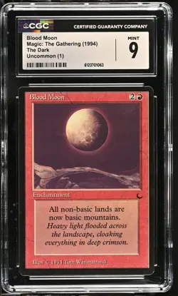 BLOOD MOON The Dark Rare CGC 9 MTG [Nostalgium] - Image 1
