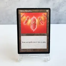 MTG Ruby Medallion Tempest Rare Artifact Old Frame Red Spell Cost Reduction Magi - Image 1