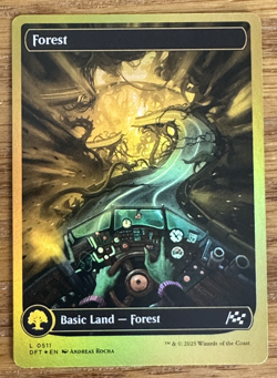 MTG Aetherdrift, Forest 0511 - First Place Foil - Image 1