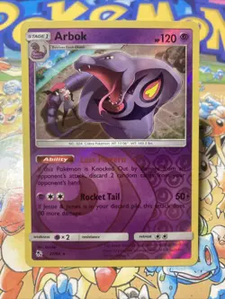 Arbok 27/68 Hidden Fates 2019 Reverse Holo Foil Rare Pokemon TCG - Image 1