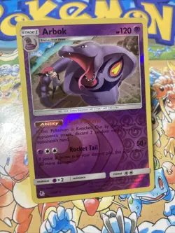 Arbok 27/68 Hidden Fates 2019 Reverse Holo Foil Rare Pokemon TCG - Image 2