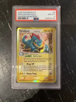 2006 Pokemon 2/101 - Feraligatr Holo #2 - Dragon Frontiers - PSA 8 - Image 1