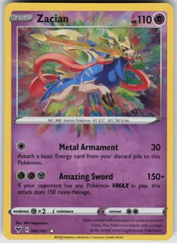 Zacian 082/185 Amazing Rare Vivid Voltage Pokemon Near Mint - Image 3