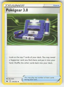 Pokegear 3.0 174/202 Uncommon Sword & Shield Pokemon Near Mint - Image 1