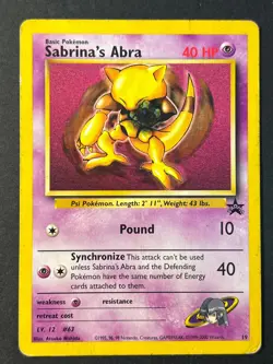Sabrina's Abra 19 WOTC Black Star Promo - Pokemon Card HP - Image 1