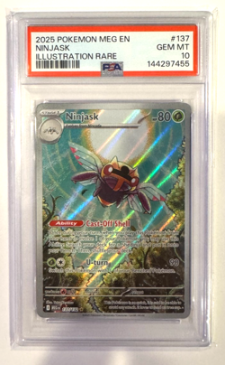 NINJASK #137 PSA 10 2025 POKEMON MEG EN-MEGA EVOLUTION ILLUSTRATION RARE - Image 1