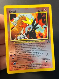 Entei 34 WOTC Black Star Promo - Holo Pokemon Card B HP - Image 5