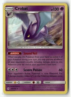 Crobat 66/214 Holo Rare Unbroken Bonds Pokemon Holo Near Mint - Image 1