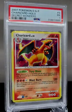 Pokemon Charizard Diamond Pearl Secret Wonders Holo PSA 1 - Image 2