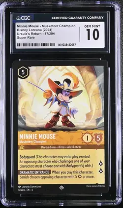 2024 Minnie Mouse - Musketeer Champion - Disney Lorcana - CGC 10 - Image 1