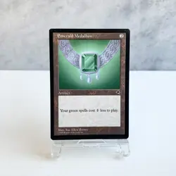 MTG Emerald Medallion Tempest Rare Artifact Old Frame Green Spell Cost Reduction - Image 1