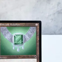 MTG Emerald Medallion Tempest Rare Artifact Old Frame Green Spell Cost Reduction - Image 3