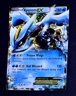 2012 Pokemon KYUREM EX Black Star Promo HOLO RARE Tin Card #BW37 PERFECT SWIRL - Image 1