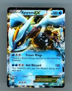 2012 Pokemon KYUREM EX Black Star Promo HOLO RARE Tin Card #BW37 PERFECT SWIRL - Image 5