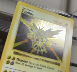 Zapdos Holo Base Set SHADOWLESS 16/102 Pokemon TCG Card LP Rare 1999 - Image 1