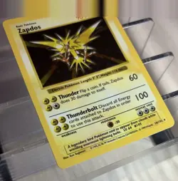 Zapdos Holo Base Set SHADOWLESS 16/102 Pokemon TCG Card LP Rare 1999 - Image 4