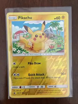 Pikachu 30/111 Crimson Invasion Pokemon Card LP - Image 1