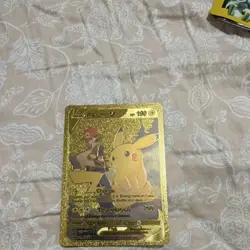 Pokemon Pikachu V Gold Metal Ultra Rare Lost Origin Trainer Gallery Card - Image 1