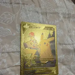 Pokemon Pikachu V Gold Metal Ultra Rare Lost Origin Trainer Gallery Card - Image 3