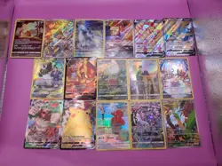Pokemon TCG Ultra Rare Lot Full Art Textured 16 Cards - Image 1