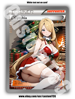 Cynthia Trading Card - Sexy Adult Anime Waifu Trainer NSFW - Image 1