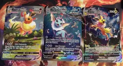 JUMBO Flareon Vaporeon Jolteon VMAX SWSH180 SWSH182 SWSH184 Card Set - Image 1