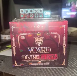 VCard Trading Card Game Divine Chaos Edition 1 Collectible Sealed Box /dice - Image 1