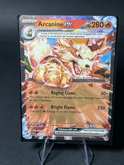 Pokemon TCG Arcanine EX Scarlet & Violet Base Set Holo Double Rare Card 032/198 - Image 1