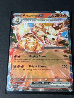 Pokemon TCG Arcanine EX Scarlet & Violet Base Set Holo Double Rare Card 032/198 - Image 2