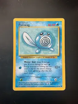 Pokemon Poliwag Base Set 2 vintage card #088/130 Wotc 2000 - Image 1