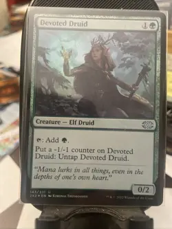 Devoted Druid (FOIL) - [Double Masters 2022] Magic MTG LP - Image 1