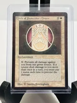 Circle Of Protection: Green Alpha MP Moderate Play MTG Magic The Gathering - Image 1