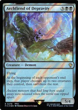 Archfiend of Depravity (Surge Foil) R Commander: FINAL FANTASY 273 NM - Image 1