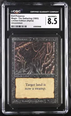EVIL PRESENCE Alpha CGC 8.5 Vintage MTG [Nostalgium] - Image 1