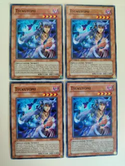 4x Tsukuyomi SD6-EN011 Common 1st Ed/Unlimited LP/MP - Image 1