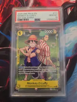 2025 ONE PIECE PROMOS #111 MONKEY D. LUFFY SET SAIL EVENT PSA 10 - Image 1