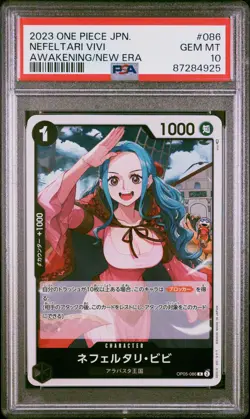 2023 One Piece CCG Nefeltari Vivi #086 Japanese PSA 10 - Image 1