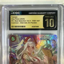 2025 One Piece Best Selection Vol4 EB01-007 Yamato Alternate Art CGC 10 PRISTINE - Image 3