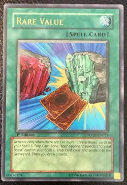 YUGIOH RARE VALUE ULTRA RARE 1ST EDITION FOTB-EN033 LP/VLP - Image 1