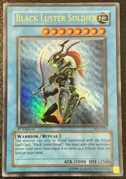 YUGIOH BLACK LUSTER SOLDIER ULTRA RARE 1ST EDITION SYE-024 VLP - Image 1