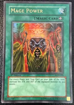 YUGIOH MAGE POWER ULTRA RARE 1ST EDITION LON-050 LP - Image 1