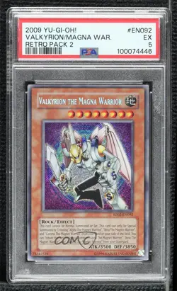 Valkyrion the Magna Warrior Unlimited YuGiOh Retro Pack 2 PSA 5 2009 - Image 1