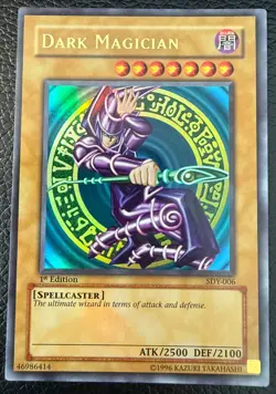 YUGIOH DARK MAGICIAN ULTRA RARE 1ST EDITION ASIAN ENGLISH SDY-006 NM - Image 1
